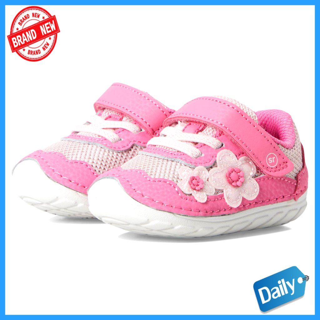 Baby Girls Sneakers With Hook Loop Closure Ortholite Foam Apma Approved